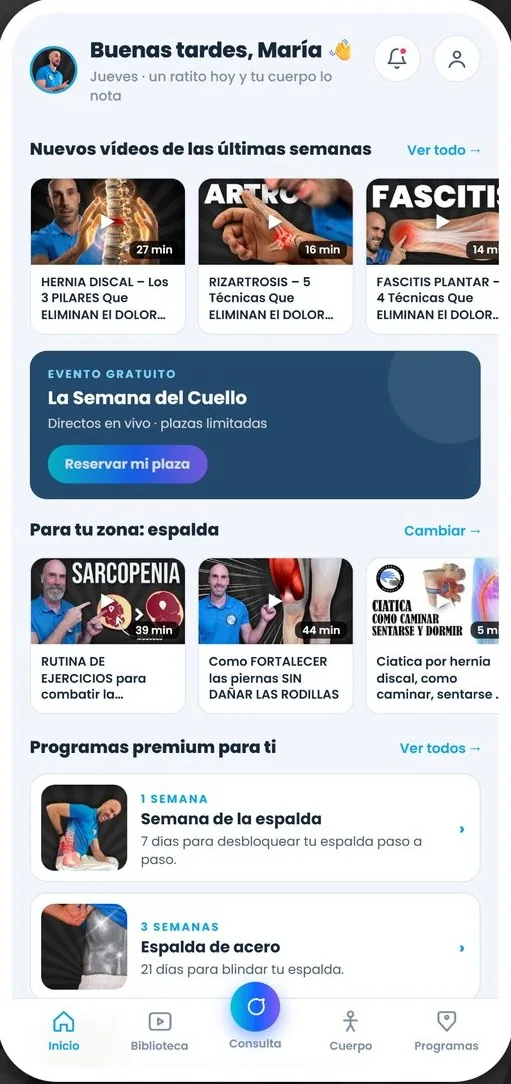 La app de Fisioterapia a tu Alcance